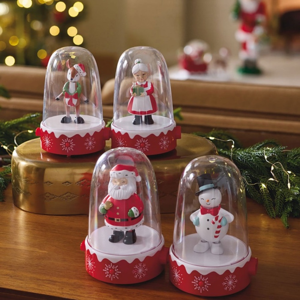 Hallmark Holiday Happy Tappers Musical Figurines With Motion, Set of 4